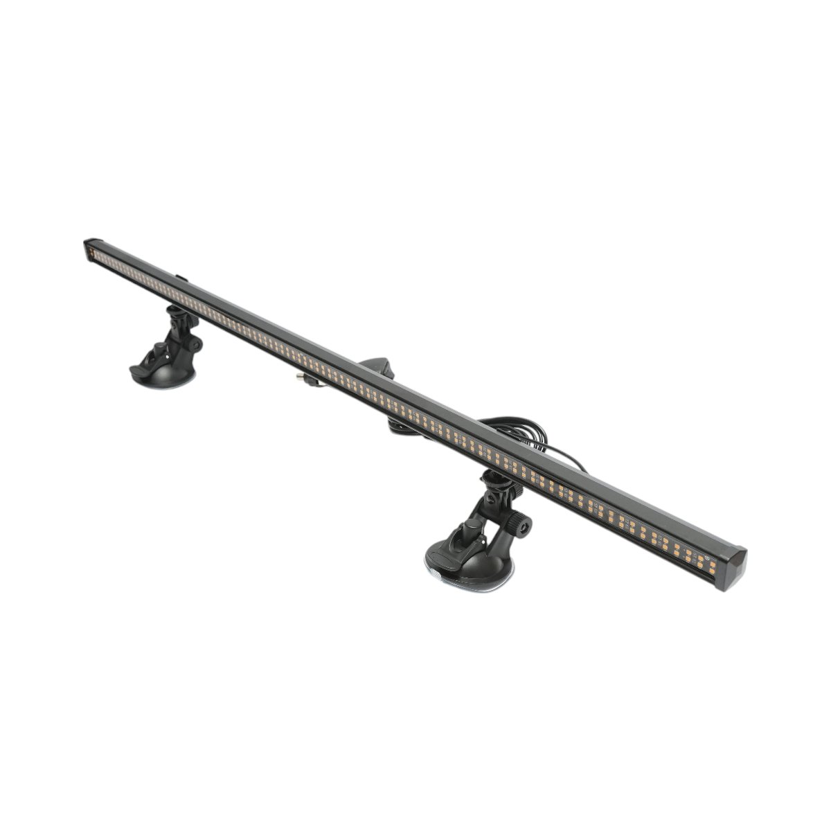 Bara LED stroboscopica 82cm cu ventuze, 60W, 10-30V, galben, 15 moduri iluminare